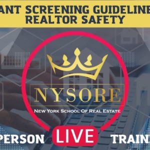 IN PERSON TRAINING: Tennant Screening Guidelines for Realtor Safety